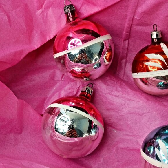 Vintage Poland Christmas Baubles 12pcs Set With Box Nice Set! - Picture 9 of 16